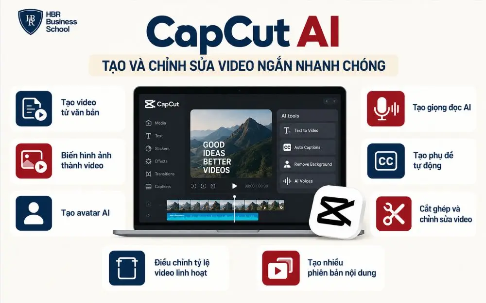 CapCut AI hỗ trợ tạo, chỉnh sửa và tối ưu video ngắn nhanh chóng.