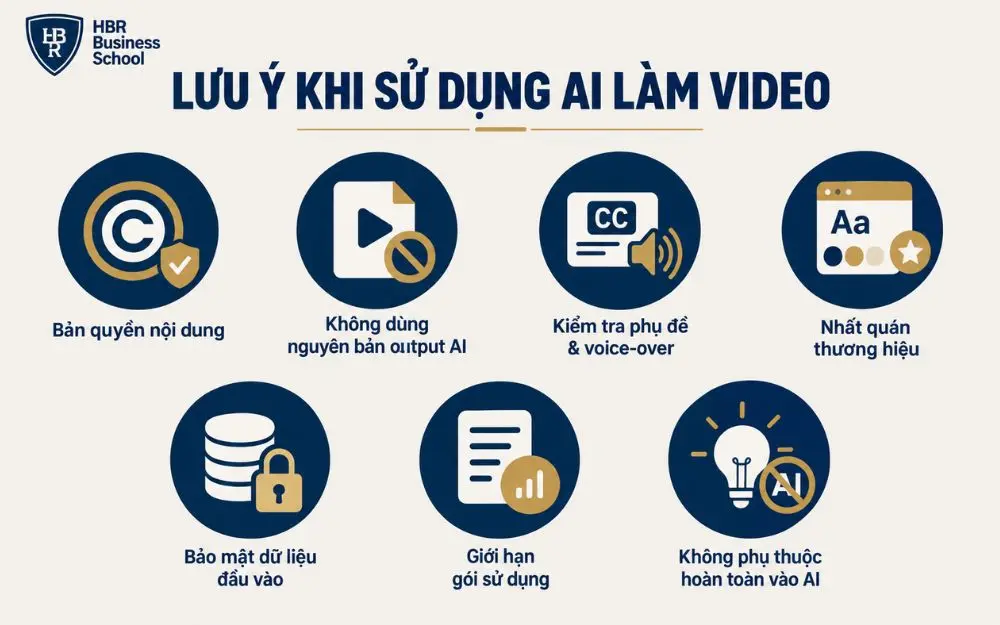 7 lưu ý quan trọng khi sử dụng AI làm video để đảm bảo chất lượng và tính nhất quán nội dung.