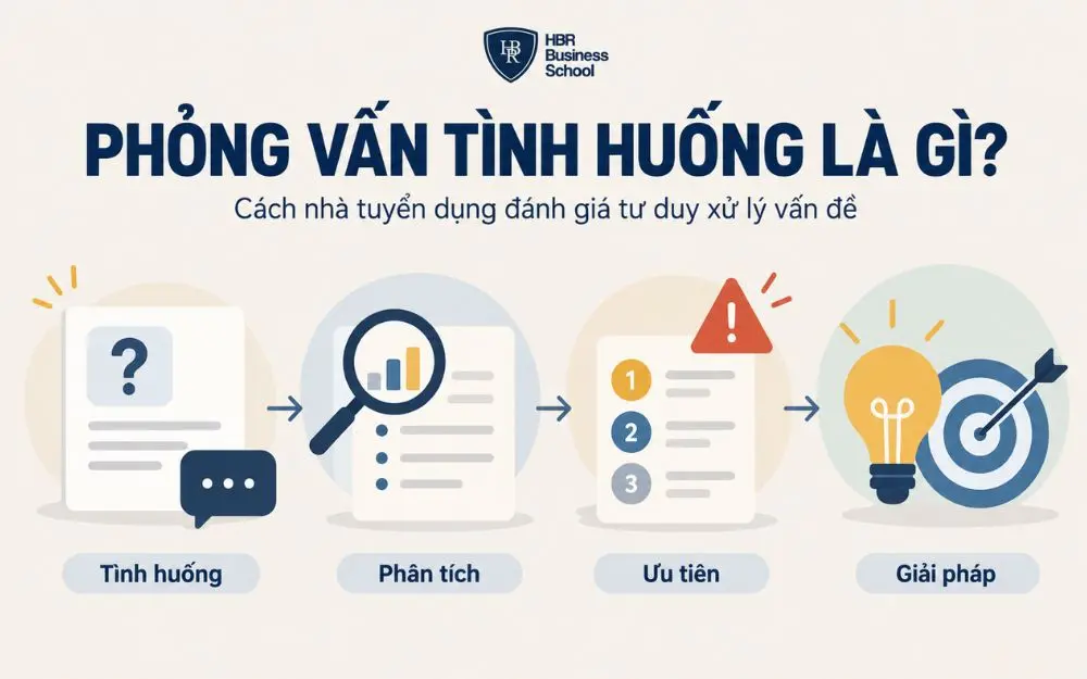 Phỏng vấn tình huống giúp nhà tuyển dụng đánh giá tư duy xử lý vấn đề.