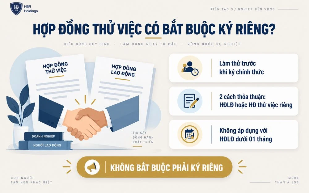 Hợp đồng thử việc là gì? Có bắt buộc phải ký riêng không?