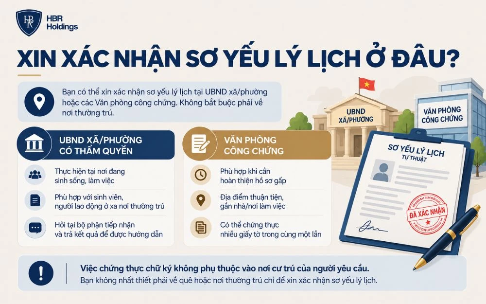 Xin xác nhận sơ yếu lý lịch ở đâu?