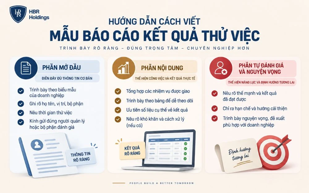 Hướng dẫn cách viết mẫu báo cáo kết quả thử việc