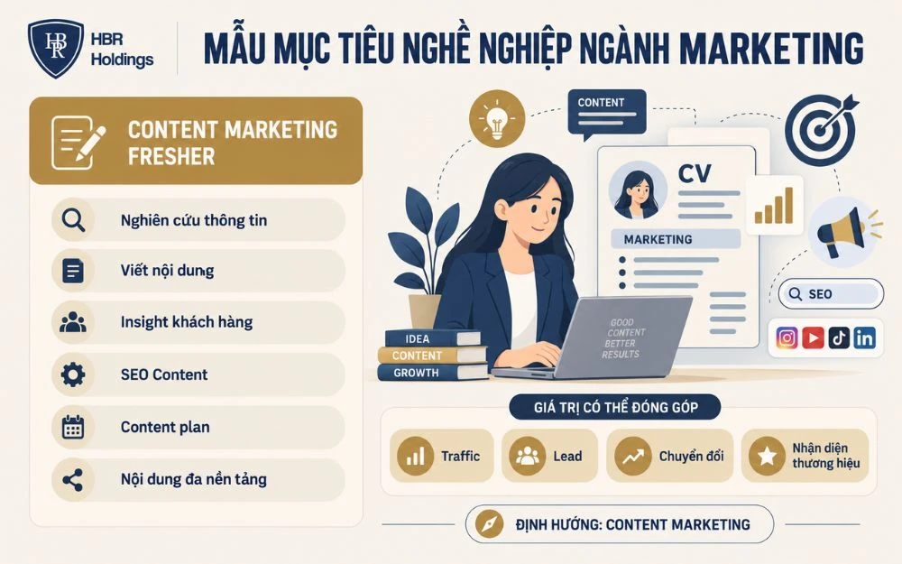 Mẫu mục tiêu nghề nghiệp ngành Marketing