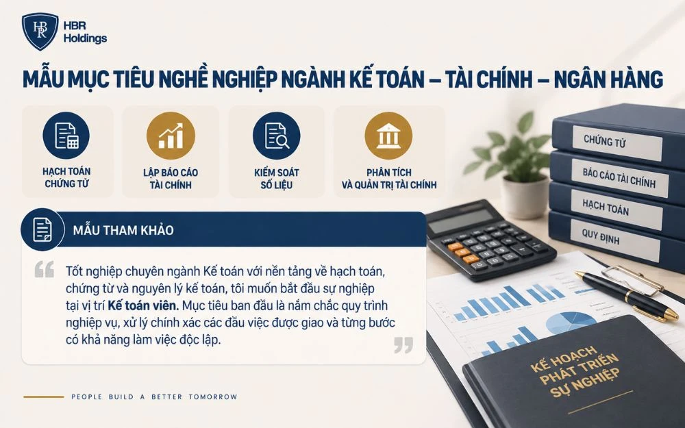 Mẫu mục tiêu nghề nghiệp ngành Kế toán – Tài chính – Ngân hàng