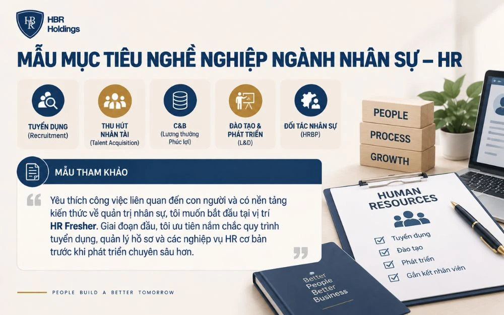 Mẫu mục tiêu nghề nghiệp ngành Nhân sự – HR