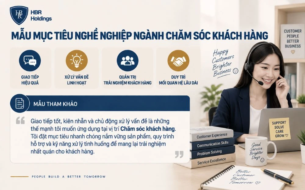 Mẫu mục tiêu nghề nghiệp ngành Chăm sóc khách hàng