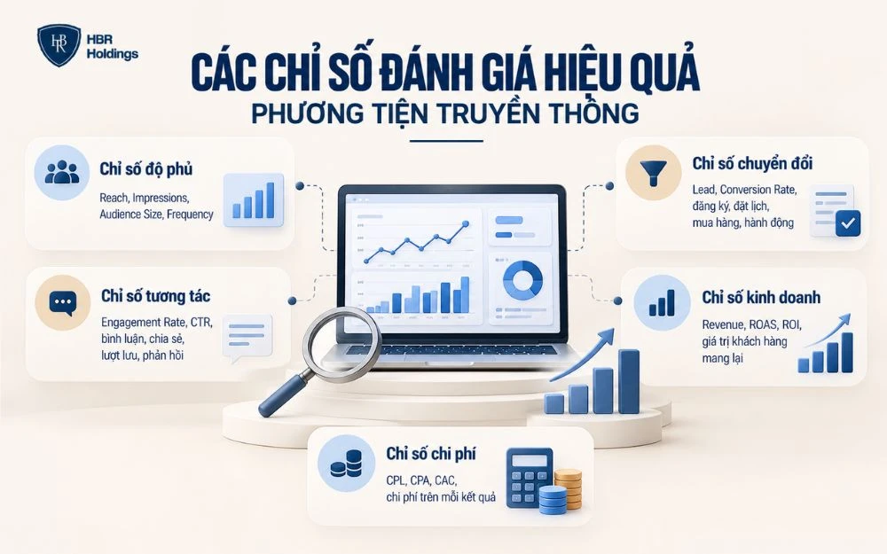 Chỉ số quan trọng giúp doanh nghiệp đo lường hiệu quả phương tiện truyền thông