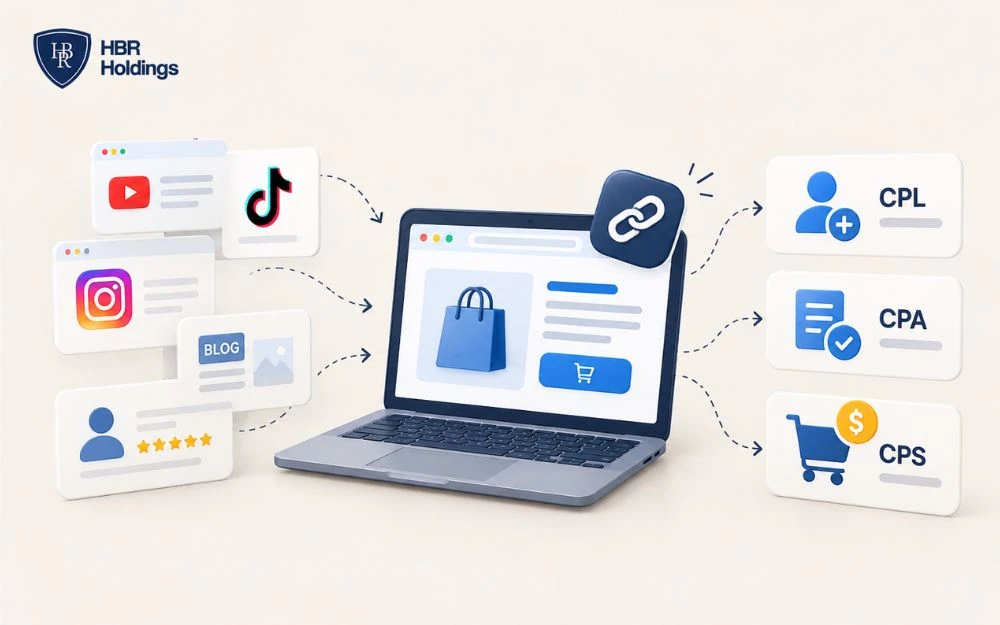Affiliate Marketing giúp doanh nghiệp mở rộng tiếp cận và trả phí theo hiệu quả.