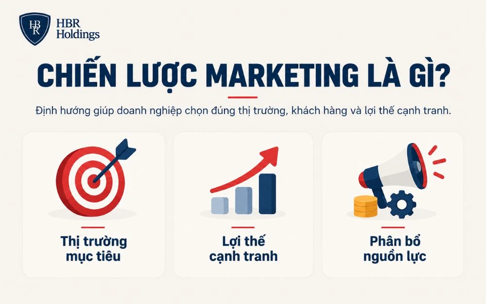 Chiến lược Marketing giúp doanh nghiệp chọn đúng thị trường, lợi thế và nguồn lực.