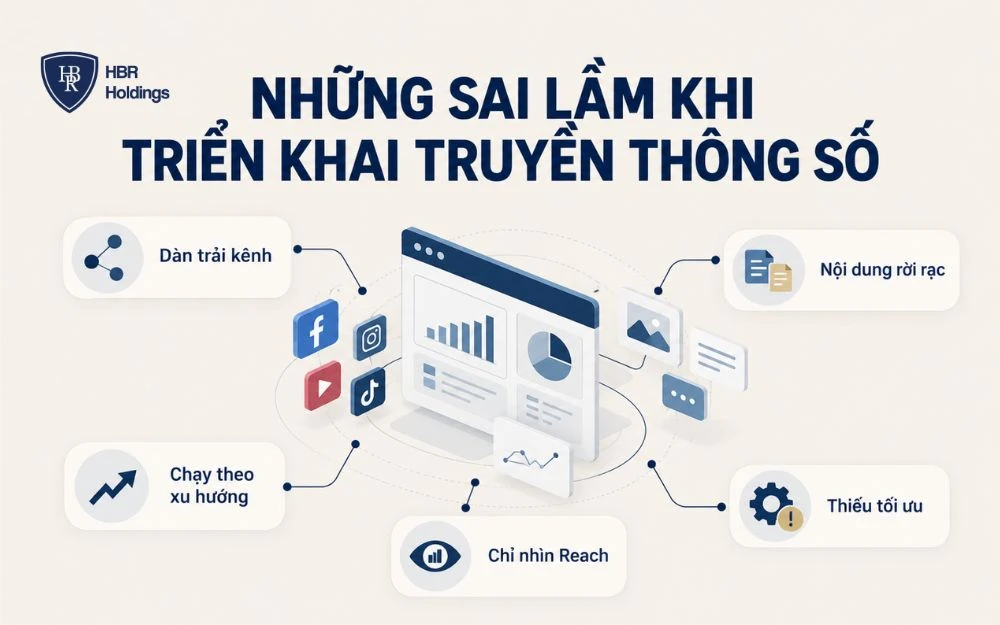 Những sai lầm phổ biến khiến hoạt động truyền thông số thiếu hiệu quả.