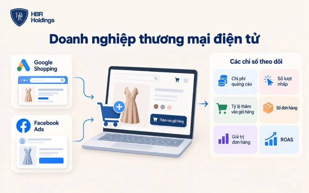 Doanh nghiệp thương mại điện tử đo lường quảng cáo từ traffic đến doanh thu.